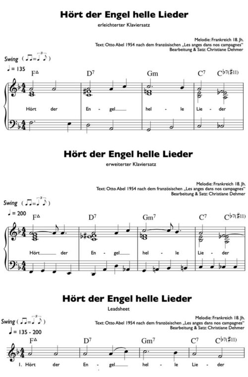 Hoert der Engel helle Lieder - Noten als PDF