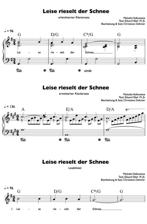 Leise rieselt der Schnee - Noten als PDF