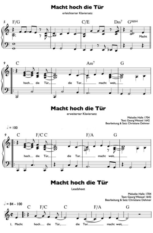 Macht hoch die Tür - Noten als PDF
