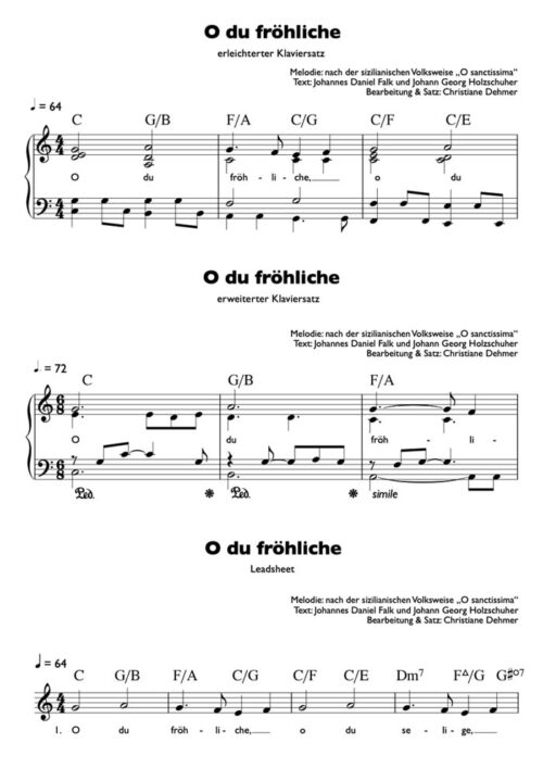 O du fröhliche - Noten als PDF