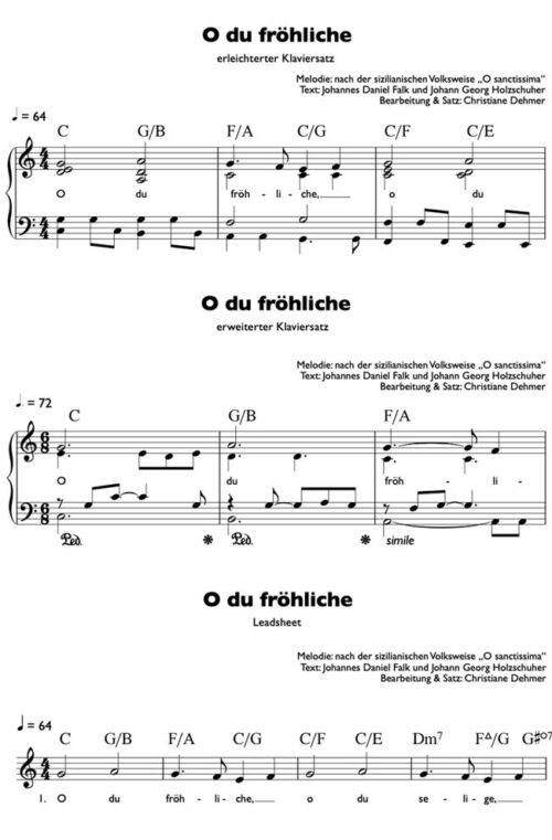 O du fröhliche - Noten als PDF