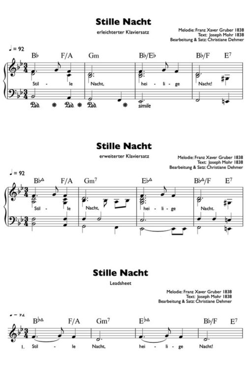 Stille Nacht - Noten als PDF