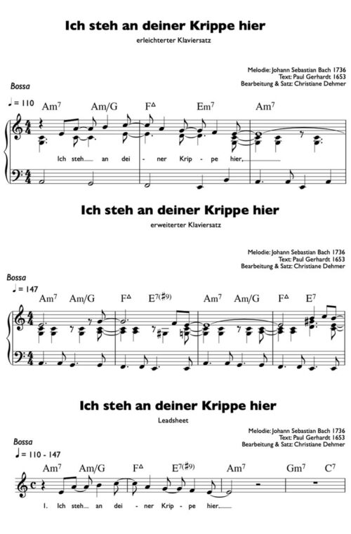 Ich steh an deiner Krippe hier - Noten als PDF